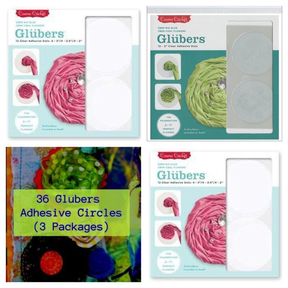 COSMO CRICKET GLUBERS Adhesive Craft Flower Circle